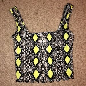 MYSTIQUE | Snake Print Crop Top (NWOT)